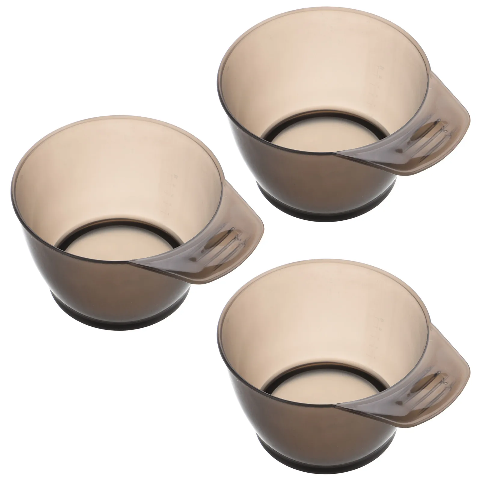 3Pcs Hair Dye Bowls Plastic Hair Coloring Mixing Bowls for Salon Home Use Professional Dyeing Tools Color Mixing Bowl