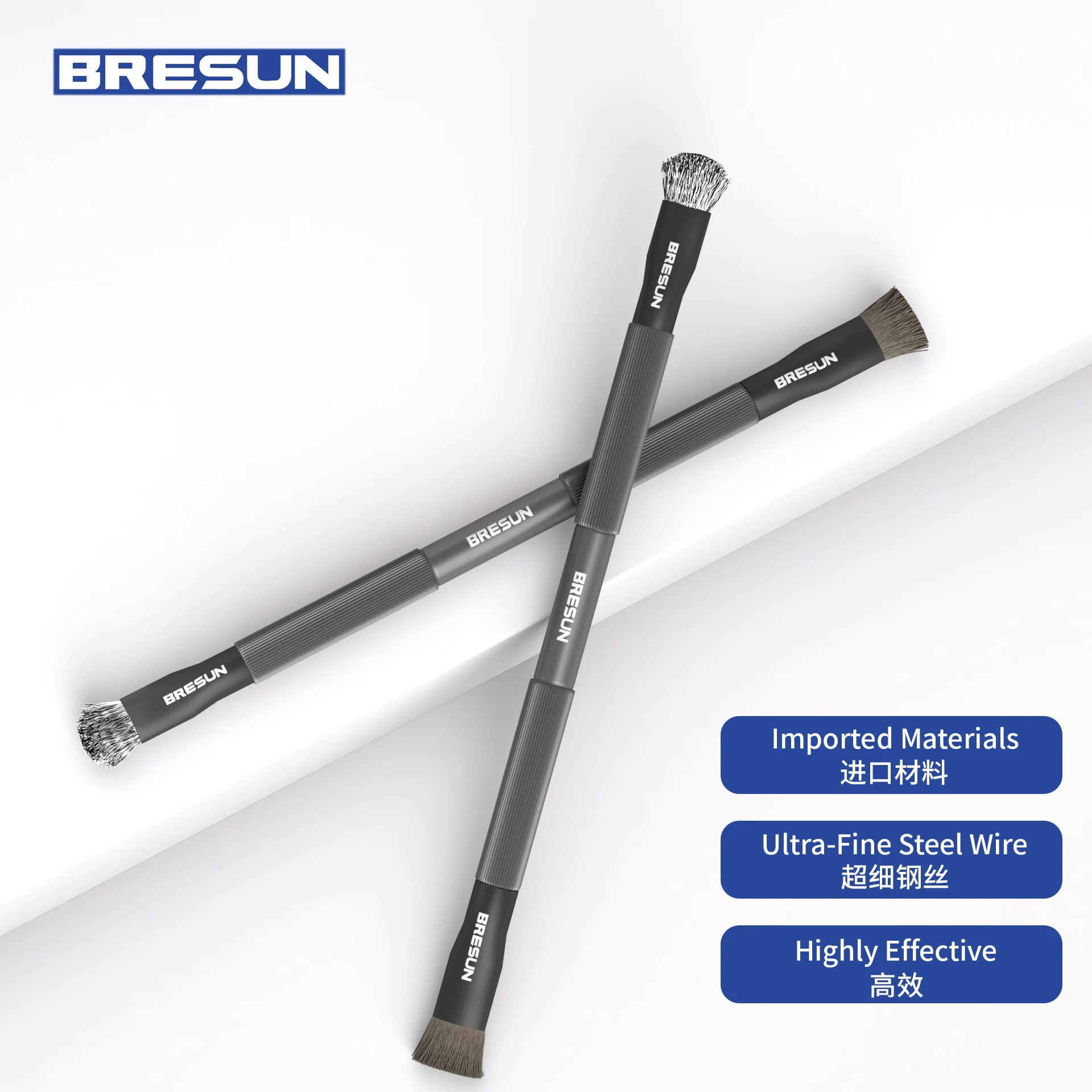 Bresun Doppelborsten-Drahtbürste mit ESD-Schutz für PCB-Reparatur, Reinigung und Staubentfernung, Werkzeugset für Handy-Reparaturen – Detail 1