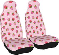 Pink Strawberry Car Front Seat Covers 2 Pcs Auto Seat Covers Front Seats Only Vehicle Bucket Seat Protectors