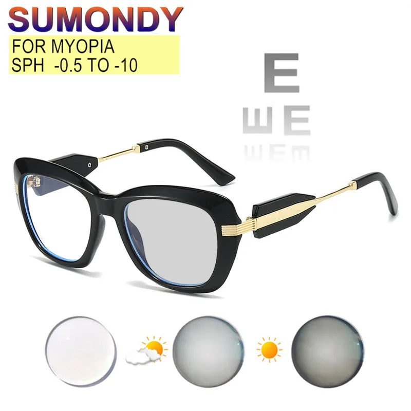 

Butterfly Frame Prescription Glasses Custom For Myopia And Astigmatism For Men Women Anti Blue Ray Or Photochromic Lenses UF148