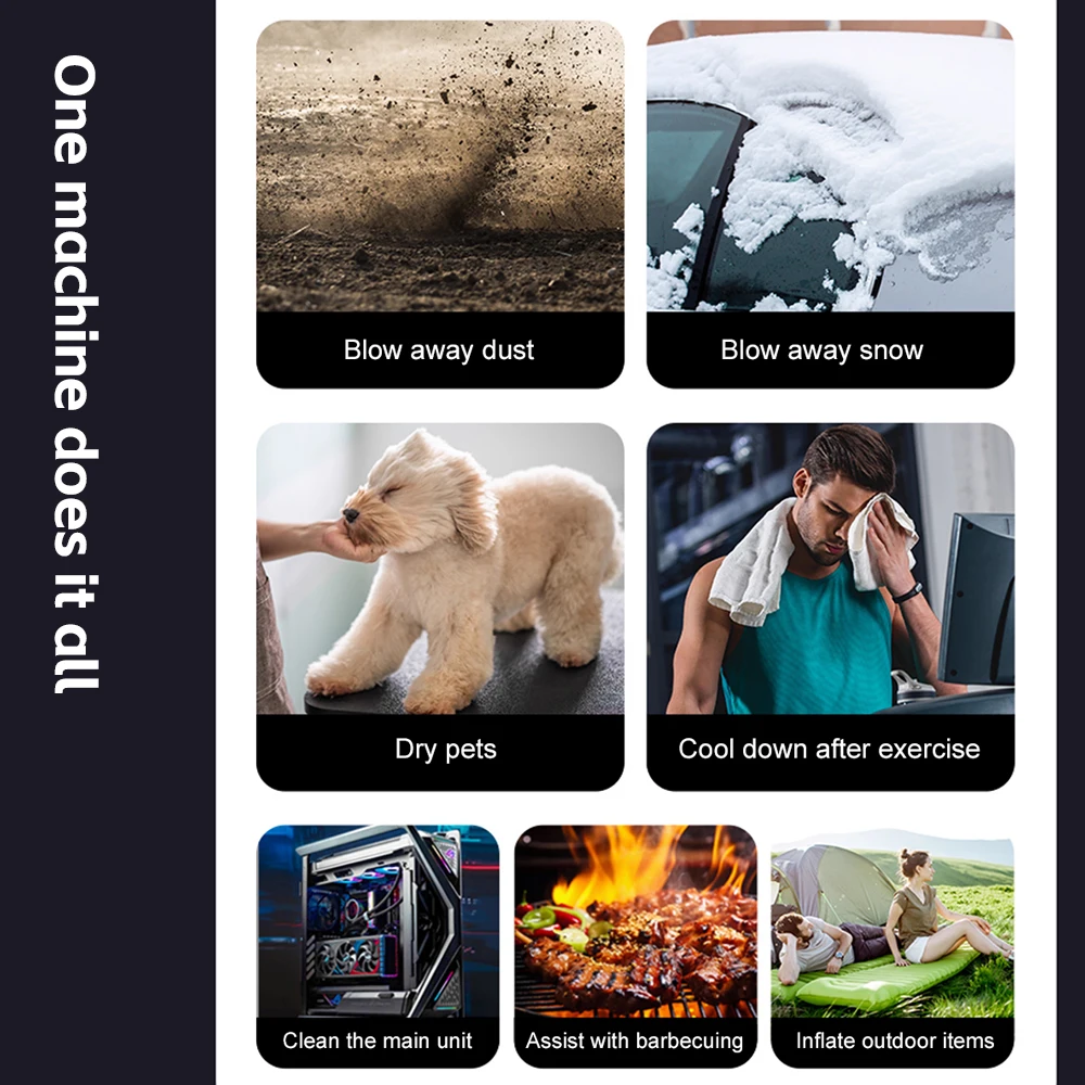 ポータブル電動ブローガン ダストブロワーガン ハンドヘルドブローツール 充電式ダストブロワー 多機能電動ブロワー