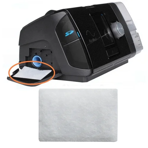 Imagen 2 del producto Filtro de espuma CPAP Universal, suministros de filtros desechables Premium para ResMed AirSense 10 S9-AirStart Series para Philips Respironics