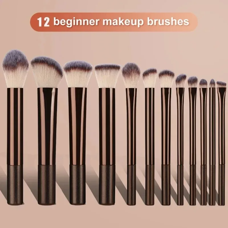 10/12 個メイクブラシセットファンデーションコンシーラーパウダーアイシャドウブラッシュブラシブレンド化粧品美容ツール顔用