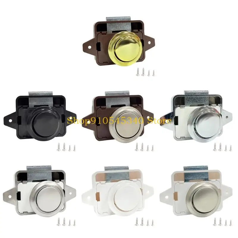 U2JA Keyless Door Lock for Campers Motorhome Furniture Push Lock Keyless Lock Furniture Hardware Push Button Latches