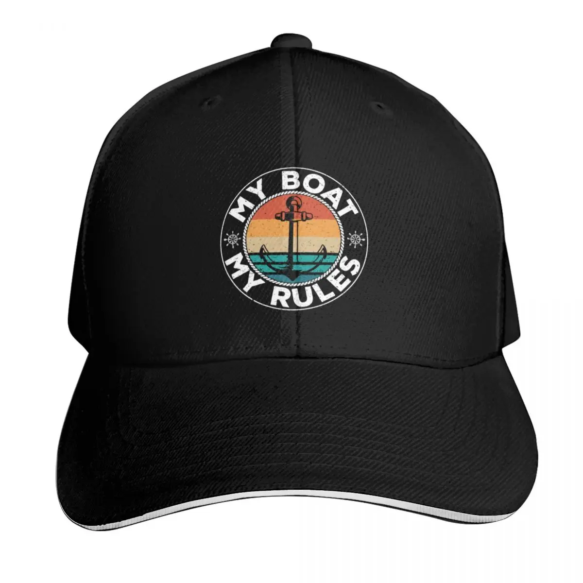 My Boat My Rules I - Captain Boating Lover Baseball Cap Curved Brim Classic Fit Low Profile Unstructured Unisex for Men Women