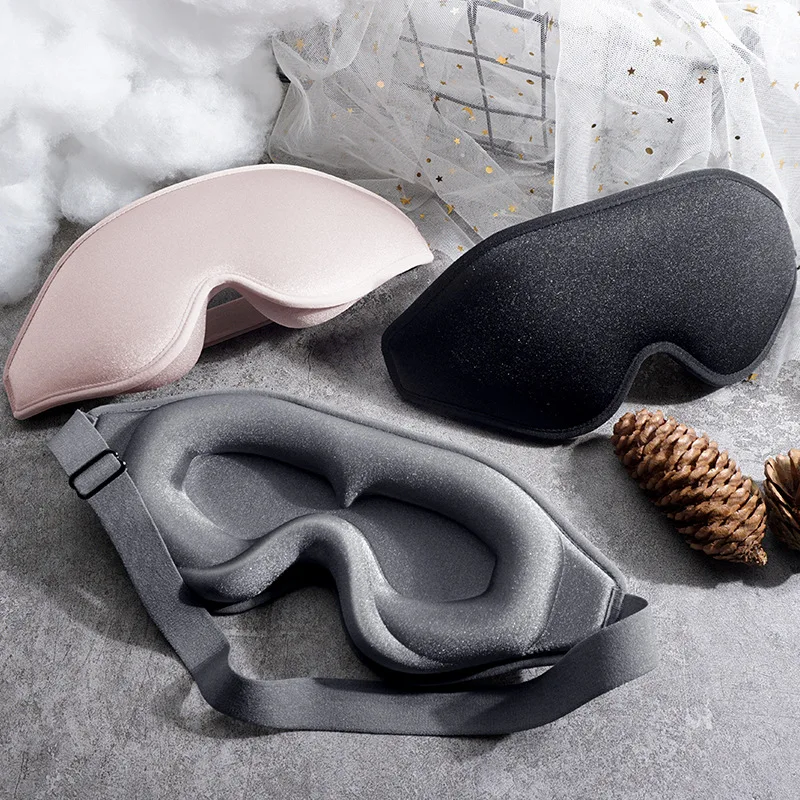 3d sleep eye mask three-dimensional 3d eye mask one-piece nose memory foam blackout eye mask breathable fabric help sleep