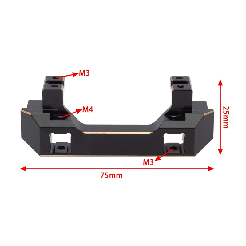 Brass Front Bumper Mount Servo Mount for Traxxas TRX4 TRX-4 1/10 RC Crawler Car Upgrade Parts Accessories