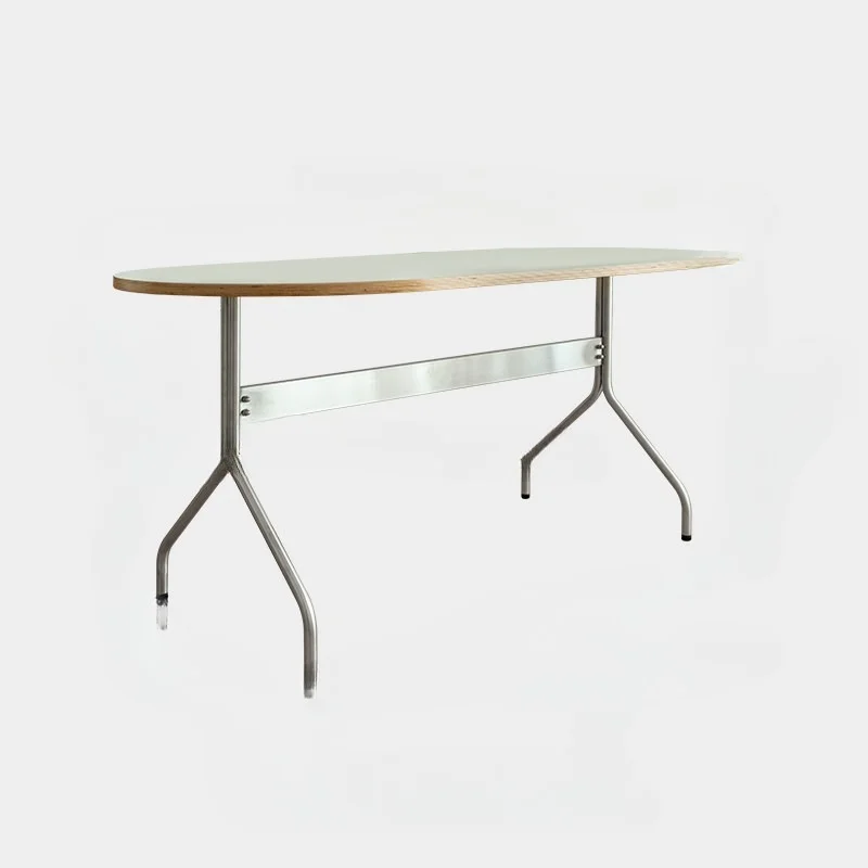 

Stainless steel computer desk, dining table oval