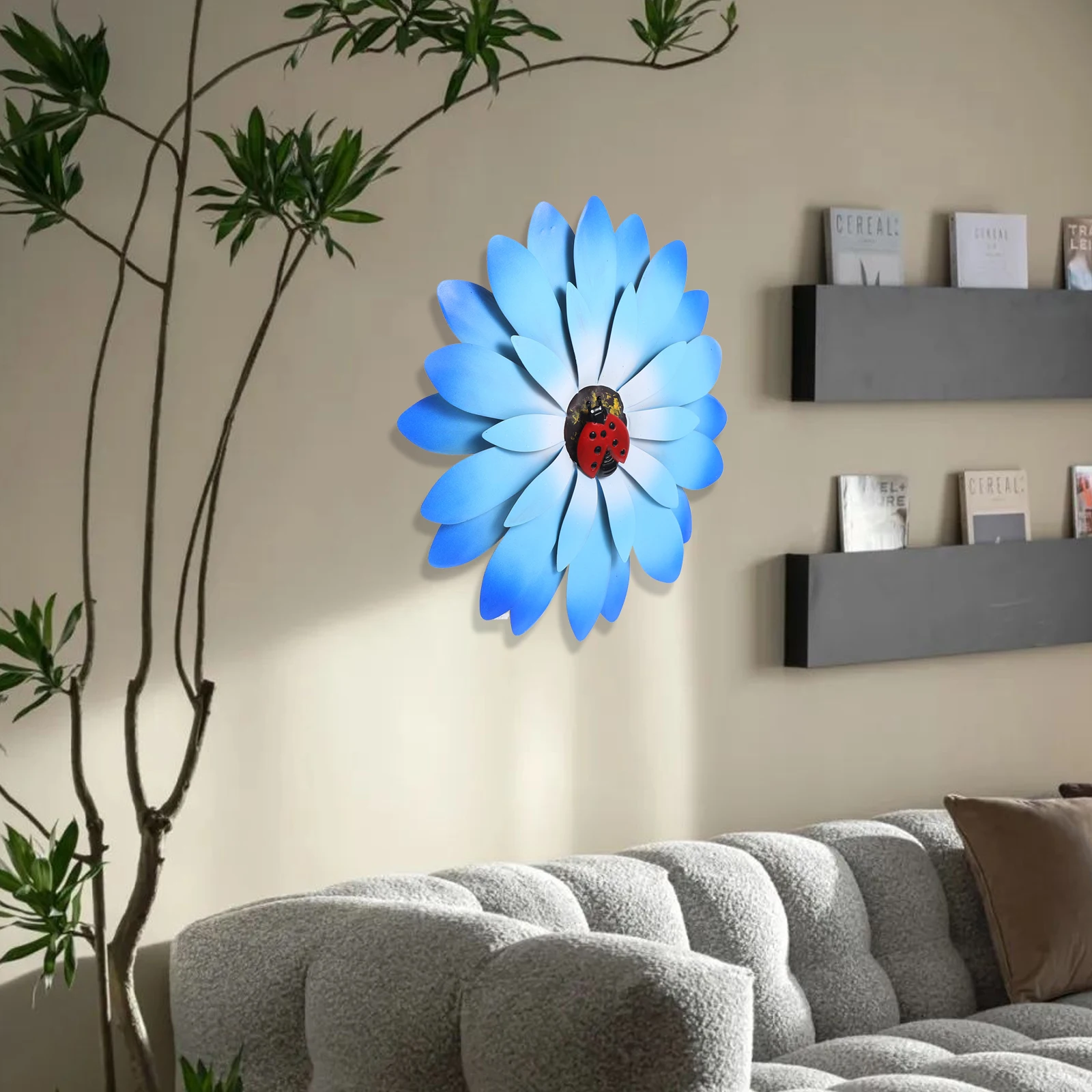

Wall Decoration Wall Hanging Flower Decor for Living Room Bedroom Study Wrought Iron Sunflower Home Bathroom