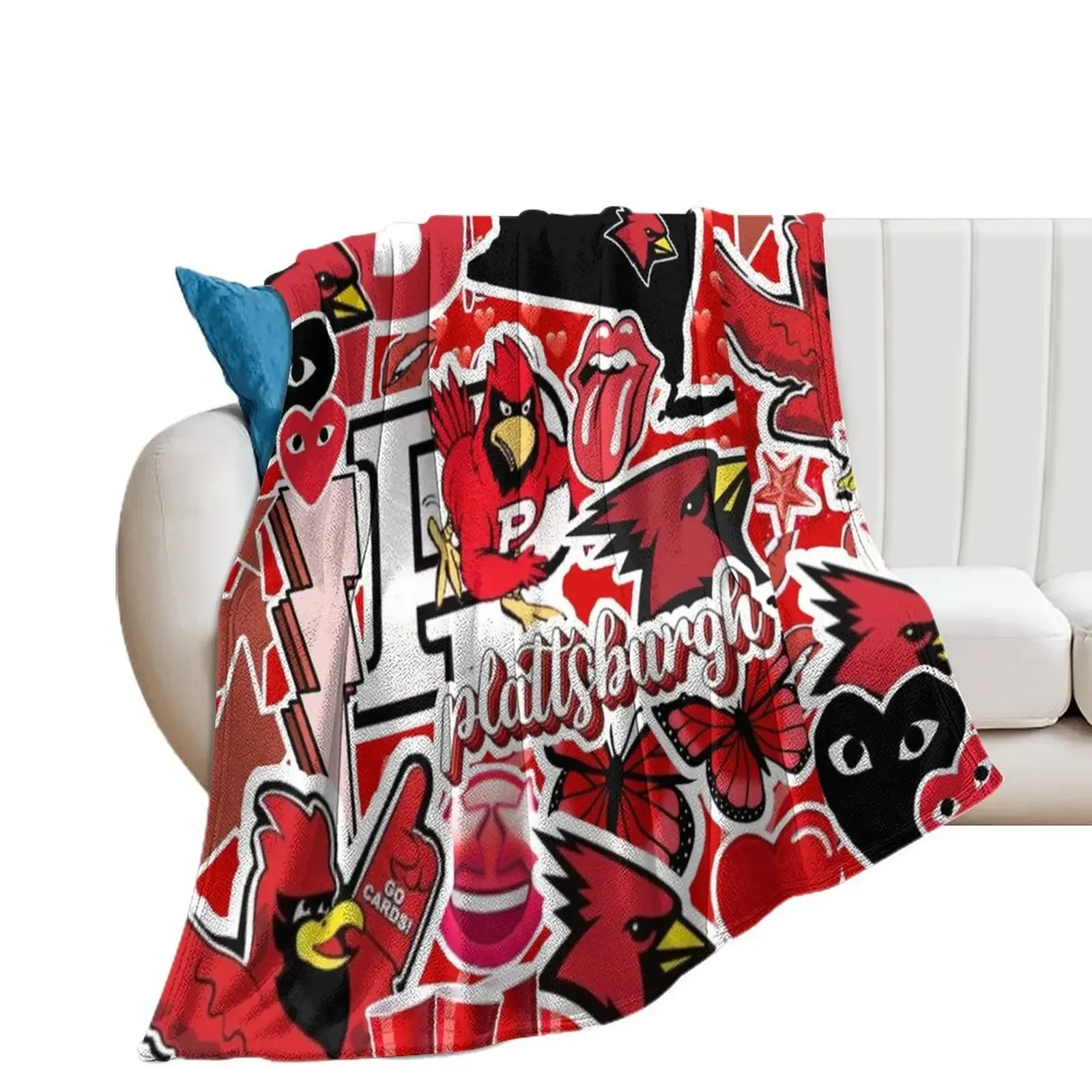 

SUNY Plattsburgh Collage Throw Blanket Personalized Gift Blankets Sofas Of Decoration heavy to sleep Winter beds Blankets