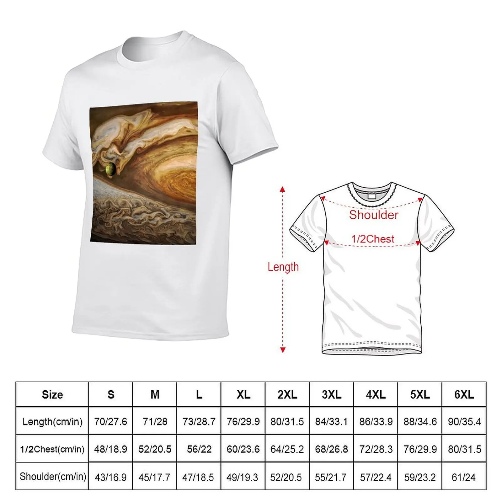 Callisto passing before Jupiter, space exploration, astronomy T-Shirt anime t shirts oversize man t shirt luxury T-Shirt