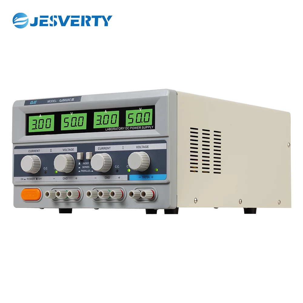 QJ5003Clll 315W 3-Way DC Desktop Power Supply 0-50V 0-3A Adjustable 3-Digit Display Current Limiting Switching Power Supply
