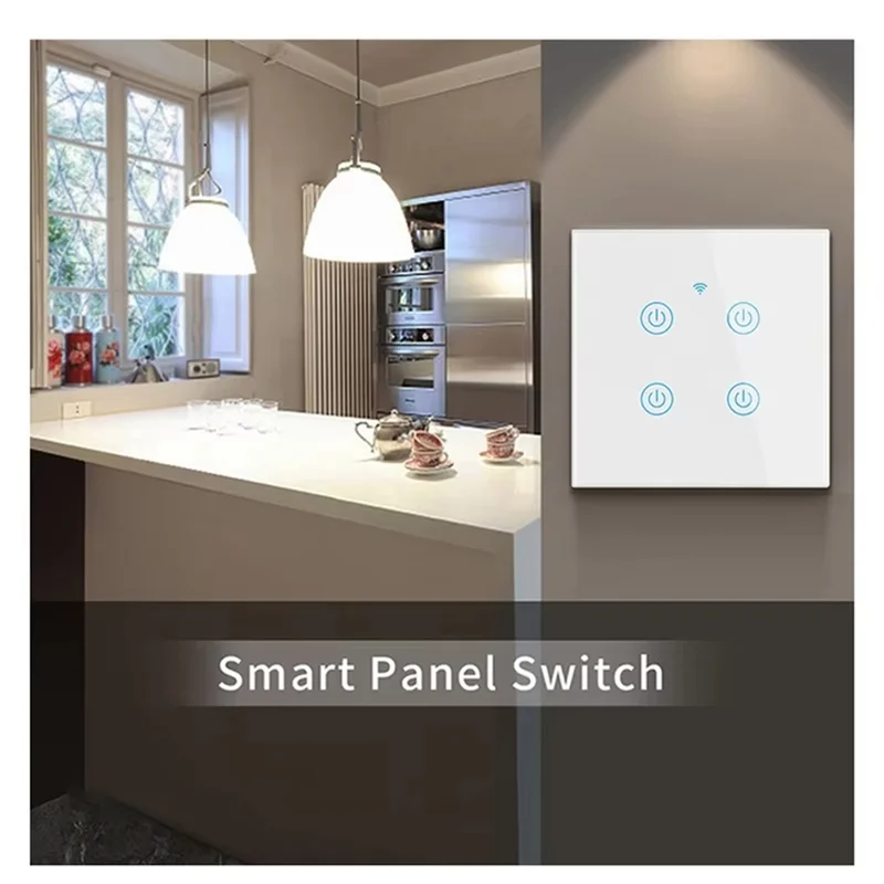 BAAJ-Cerhot Homekit Wifi مفتاح ذكي مفتاح اللمس سيري التحكم 1/2/3/4 عصابة لا حاجة محايدة ومحايدة وضع مزدوج الاتحاد الأوروبي التوصيل #3