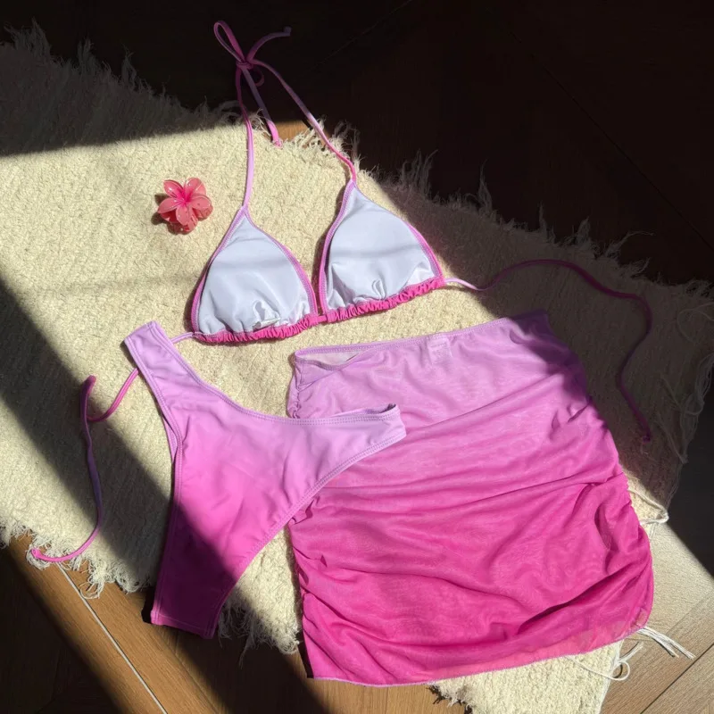 2026 Bikini sexy Costumi da bagno femminili Donna Costumi da bagno a tre pezzi Costumi da bagno da spiaggia Costumi da bagno Bikini brasiliano Set Piscina Bagnante