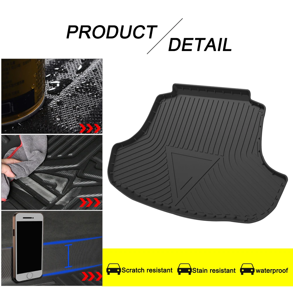 TPE Car Trunk Mats For Lexus ES(200/260/300H) 2018 2019 2020 2021 2022 Trunk Rubber Cargo Liner Carpet Protect Cover