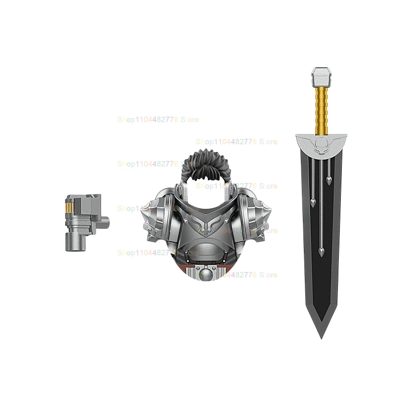 

Anime Action Figure role Assemble Scene Bricks Black Helmet Armor Accessory Children's Toys Dolls Gifts GP104 103