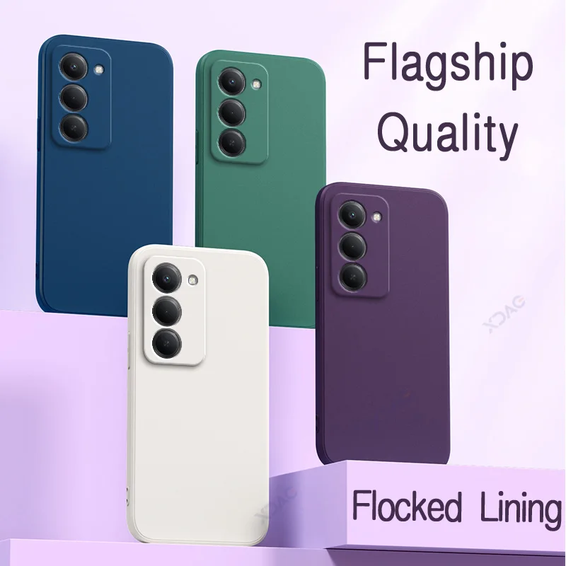 

Оригинальный квадратный жидкий силиконовый чехол для телефона Redmi 15 Redmi15 5G 6,9 "166 мм 360, мягкая защитная противоударная сумка с защитой от падения