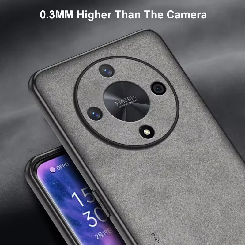 For Huawei Honor Magic 6 5 Lite 5g X9a X9b Luxury Sheepskin Leather Case On Magic5 Magic6 5lite 6lite Men Retro Back Cover Funda