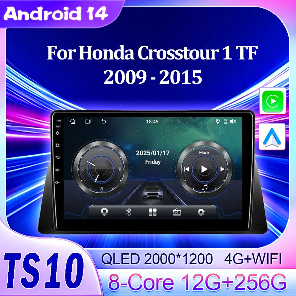 

Для Honda Crosstour 1 TF 2009-2015 Автомобильное Android-радио с сенсорным экраном, стерео головное устройство, интеллектуальная система, 8-ядерный Bluetooth 5G Wif