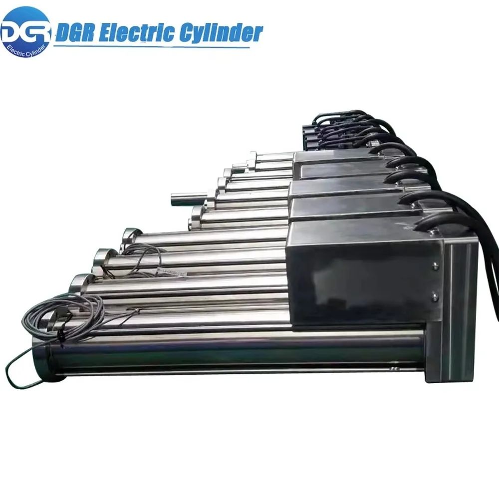 IP68 Waterproof Linear Actuator 12V/24V Heavy Duty Electric Cylinder Motor Stainless Steel Housing for Solar Tracker TV