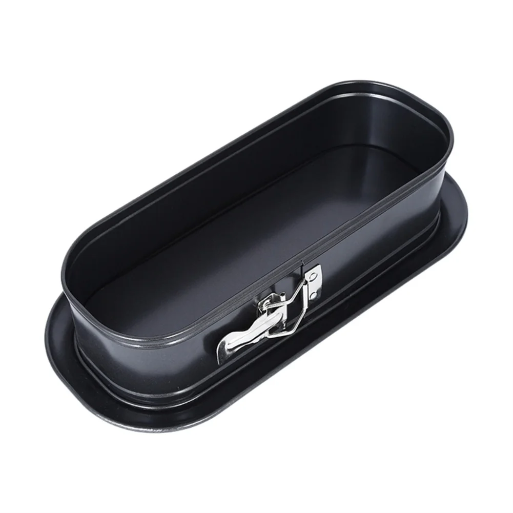 

Овальная форма для чизкейка со съемным дном 30,8x11x7 см для кексов и хлеба, углеродистая сталь, без надежной защелки