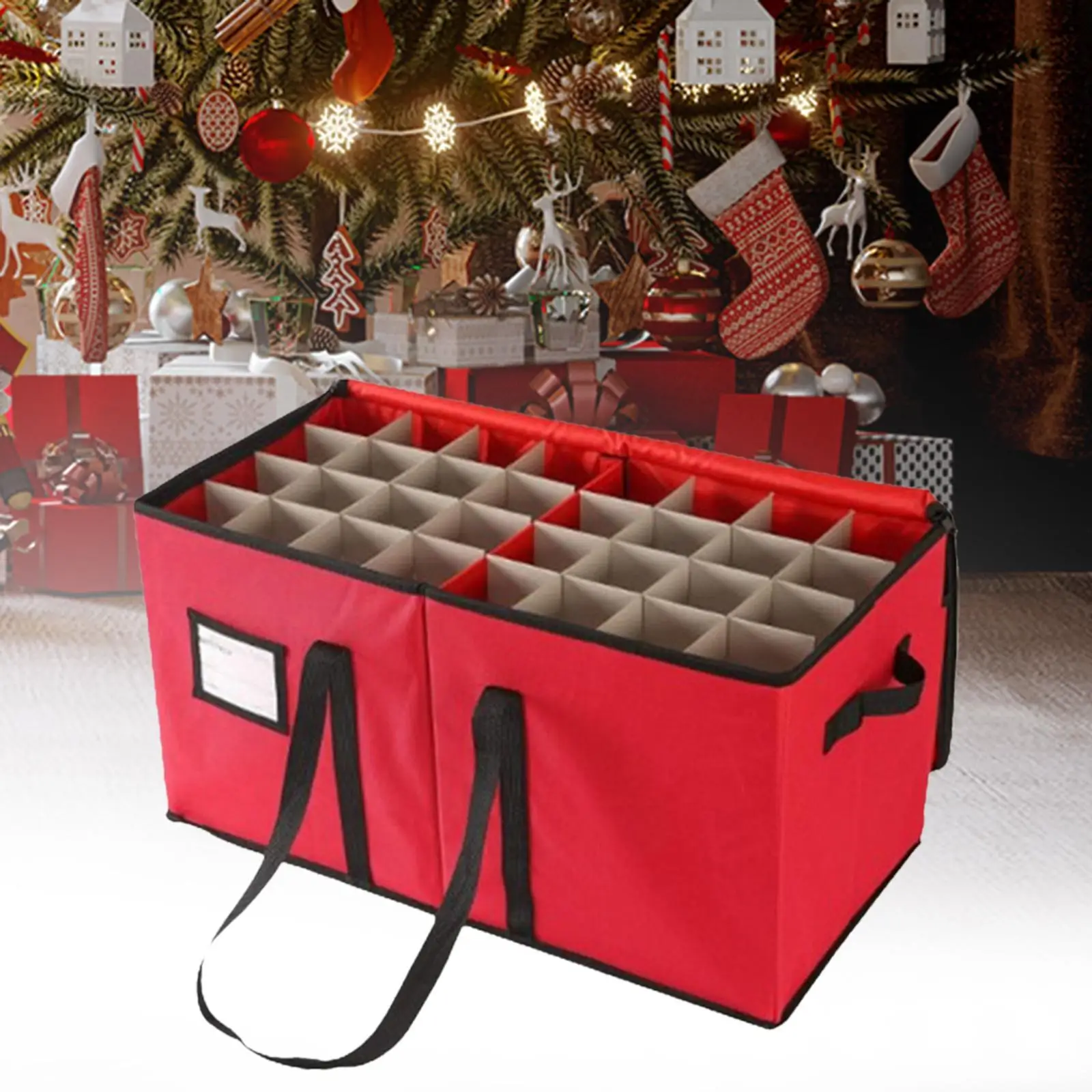 

Christmas Ornament Storage Contributes Slot Display Case Handbag Pouch Desktop