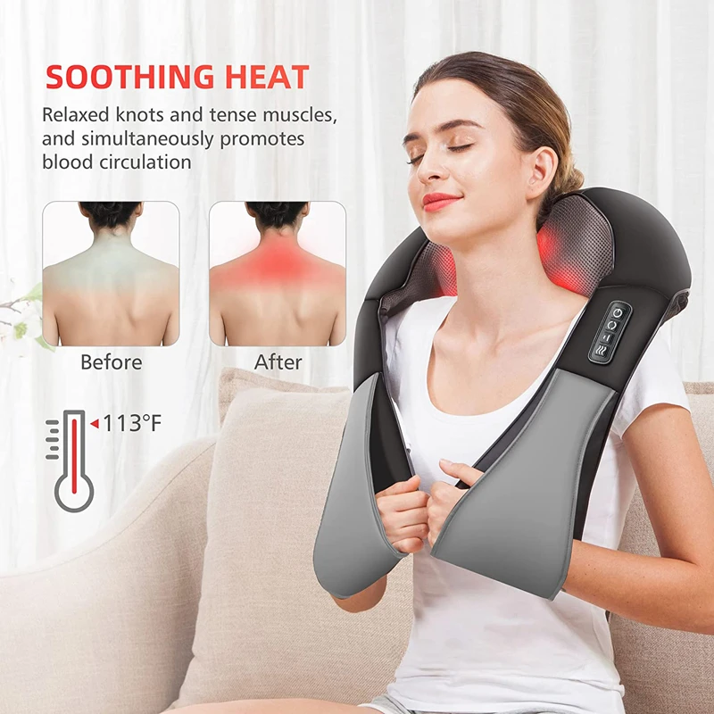 Back Shoulder Neck Massager Electric Massager Neck Shoulder Pillow Neck Muscle Relaxation Shawl Relieves Fatigue And Relaxation