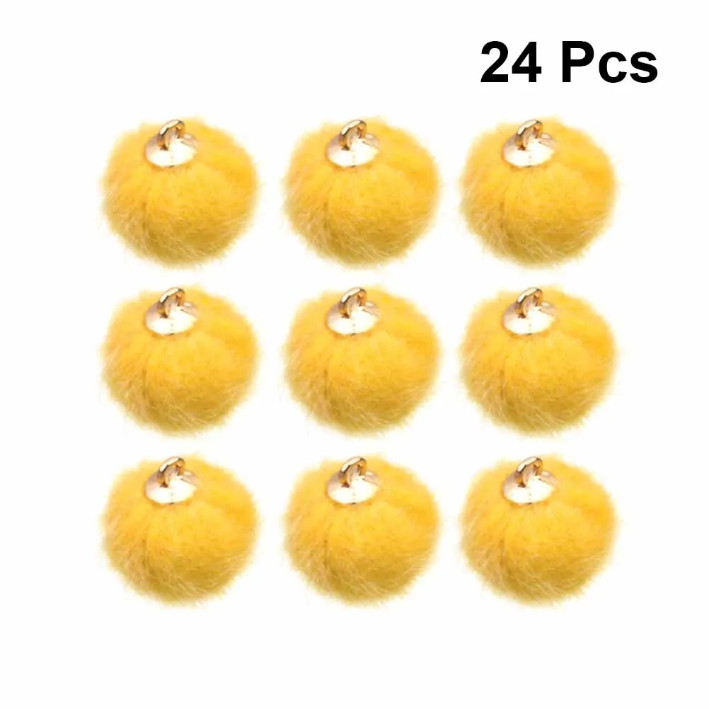 

24 Pcs Ball Pendant Creative Earrings Hanging Jewelry Pompon Accessories DIY Dangler