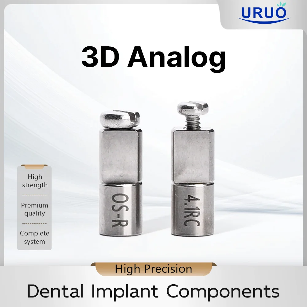 5pcs Dental 3D Analog for Implant Abutment CAD CAM Materials Osstem Dentium DIO Megagen Dentis NeoBiotech ITI Zimmer Ti Material
