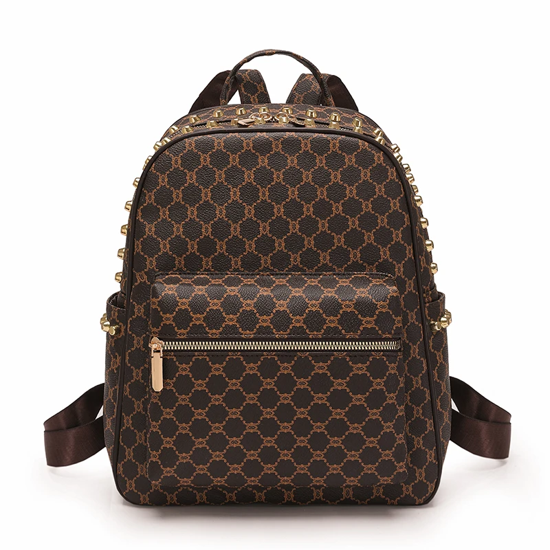Mochila de lujo a la moda para mujer, bolso de hombro de gran capacidad de alta calidad, bolsos impermeables de estilo Vintage para mujer