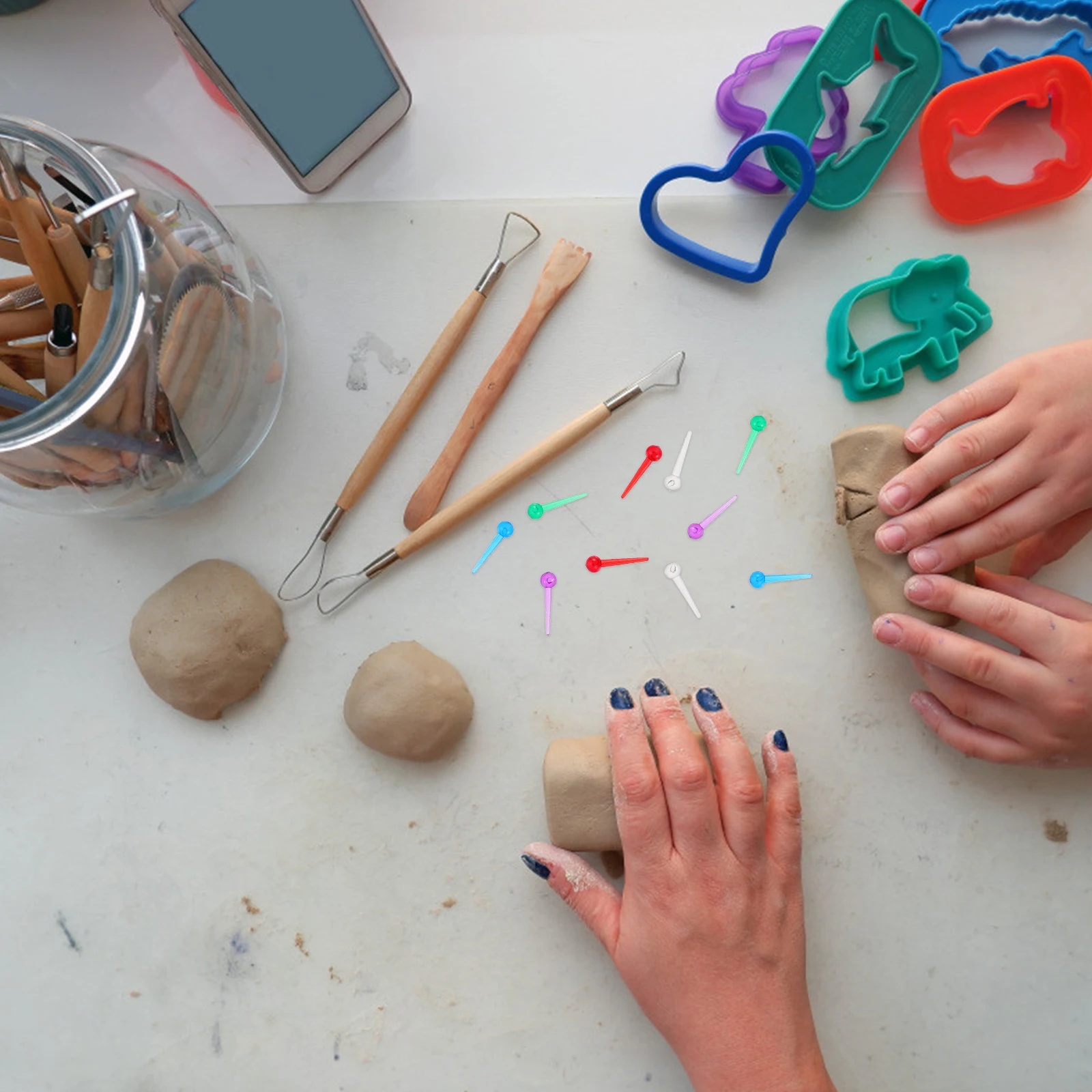 

1 Box Safety Large Head Pins Plastic Colorful Sequin Pin Craft Activity DIY Decoration Project Friendly Creative