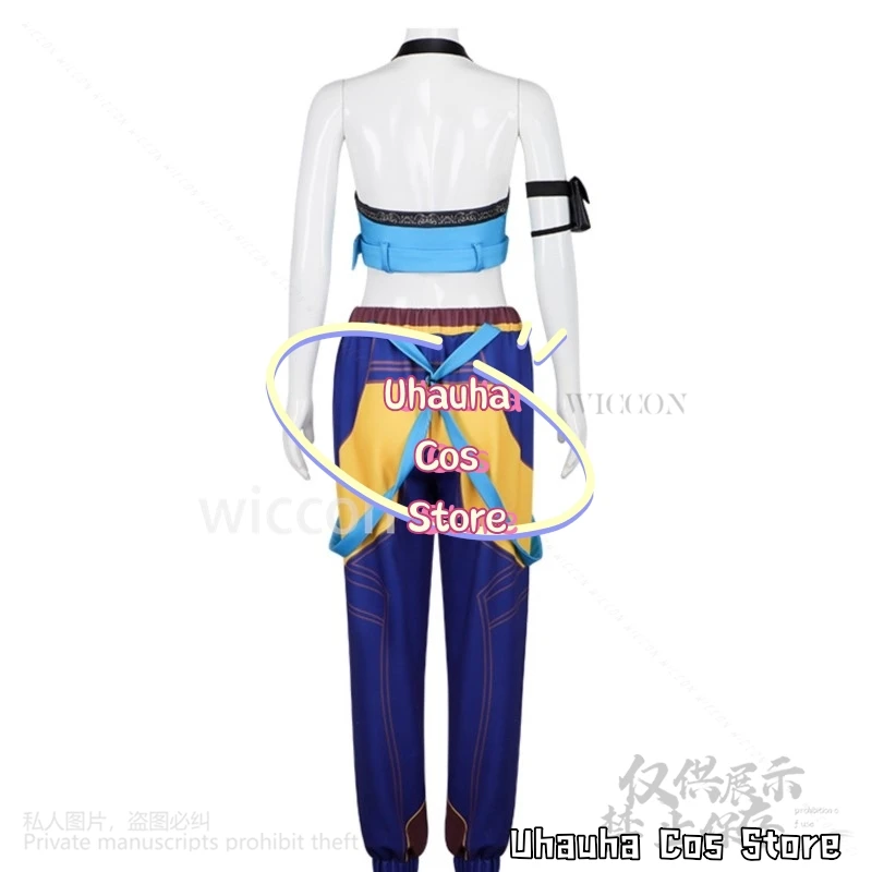 زوي Kpop فتاة مجموعة تأثيري أنيمي فيلم شيطان الغناء زي جيراي كي بنات الشرير Y2K الرسن عارية الذراعين توب هالوين تمويه