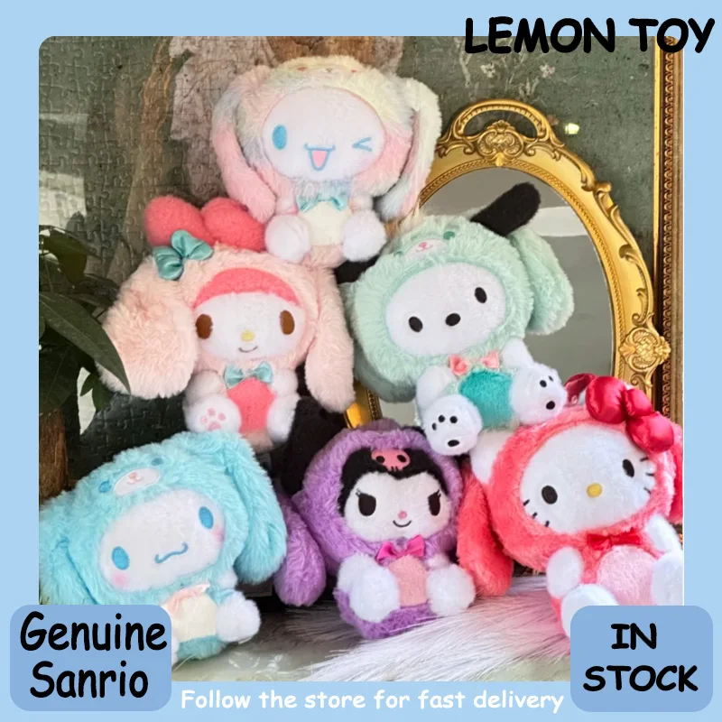 

Подлинные персонажи Sanrio, серия Overjoyed, слепая коробка, коллекция милых кукол, украшение для рабочего стола, модный тренд, подарок для девочки