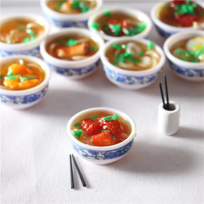 

1 шт. миниатюрная миска Radom для кукольного домика с палочками, игрушки, декоративные аксессуары