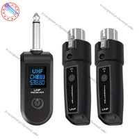 Microphone Wired to Wireless System Transmitter Receiver Professional Musical Instrument Handheld Microphone UHF Converter