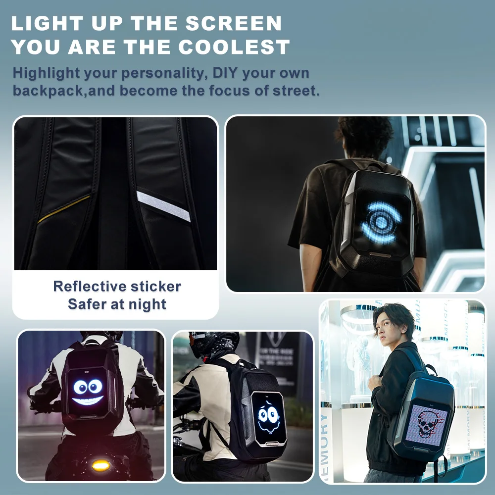 DIVOOM Cyberbag Innovative Smart LED Backpack LED locomotive backpack Display scree backpack Business travel Laptop Backpack