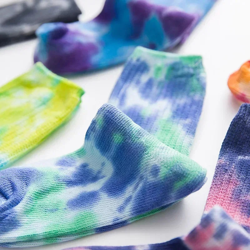 2024 Cotton Skate Socks Men Women Sock Knee-high Funny Cycling Running Hiking Tie Dye Sox  harajuku hip hop happy socks