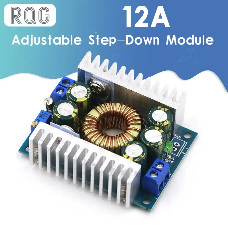 DC-DC High Power Low Ripple 12A Adjustable Step-down Module 95% Efficient Car Power Module