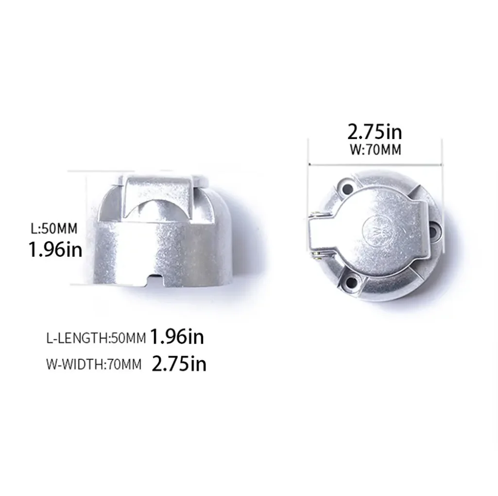 1PC 7-Pin Connector Trailer Socket Heavy-Duty Round Wiring Socket 12V Towbar Towing Caravan Truck Socket Car Accessories