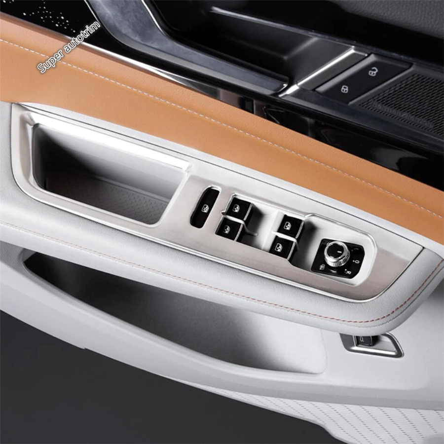 

Silver Air AC Vent Outlet / Head Lights Lamp Switch Button Cover Trim For VW Volkswagen Atlas / Teramont 2021 2022 Interior Part