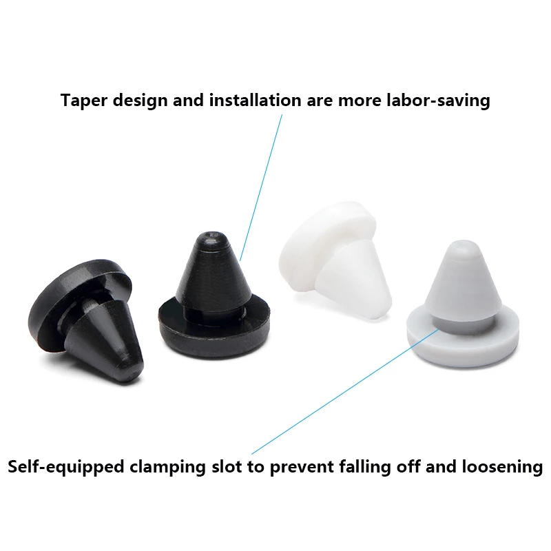 Silicone Plug Rubber Stopper Thermostability Sealing Buckle Protective Muffling Damping White Black Anti-collision Seismic Mute