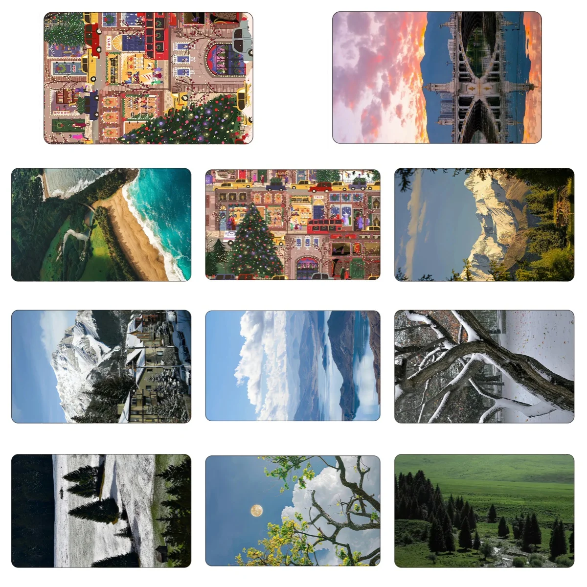 

1 шт. Star Laser Kawaii зимние ПВХ наклейки на обложку для карт без чипа Рождественская мода автобус кампус рисовые карты водостойкая декоративная наклейка