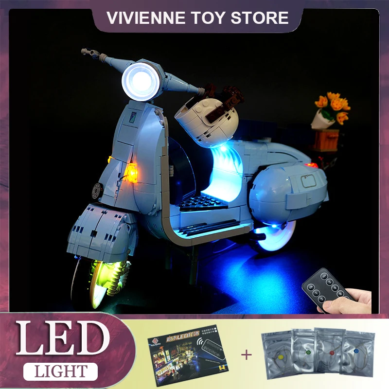 DIY RC LED Light Kit For LEGO 10298 Vespa 125 Building Blocks Brick Toy( Only LED Light,Without Blocks Model)