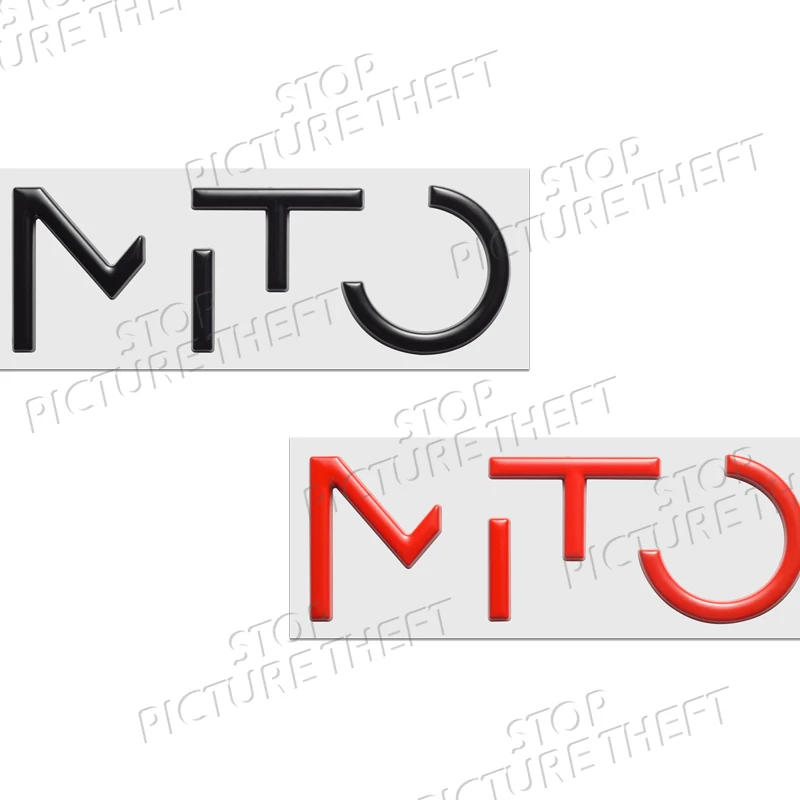 MITO Logo 3D Metal Badge Decal Car Body Rear Trunk Emblem Sticker Decoration For Alfa Romeo GTA VELOCE ABS 159 4C Brera Spider