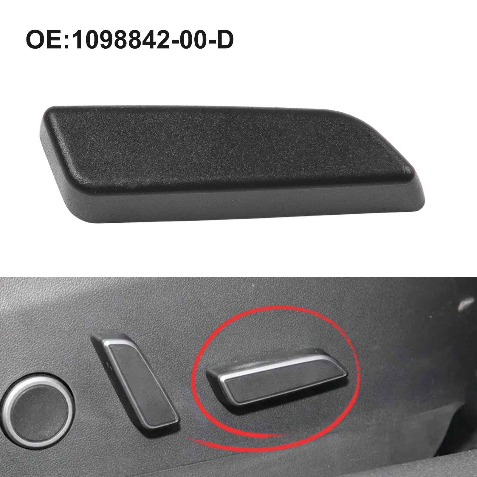 

Seats Forward Switch Button Car Accessories 1098840-00-D Black Left-hand Drive Main Driver For Tesla Model 3 Y
