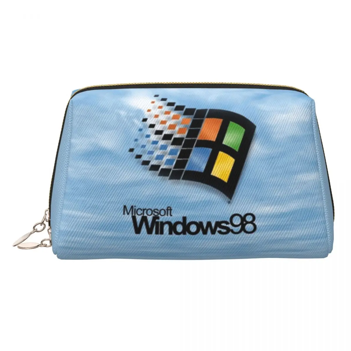 

Windows 98 Start Screen Women Cosmetic Bags Travel Makeup Organizer Pouch Toiletry Storage Dopp Kit Case