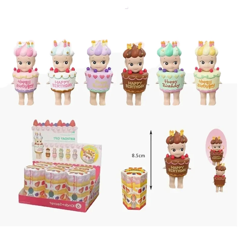 2025 جديد S الملاك كعكة عيد ميلاد سلسلة صندوق أعمى لطيف Hippers هدية سلسلة نماذج دمية غرفة أنيمي صغيرة هدية الكريسماس صندوق أعمى