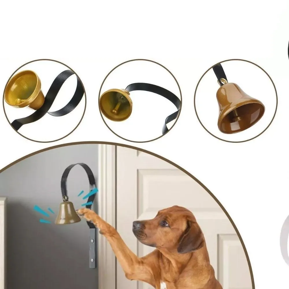 Brass Hanging Door Bell Loud Sound Clear Tone Metal Door Bell Curved Metal Support Hanging Design Entry Alert Bell Household Use
