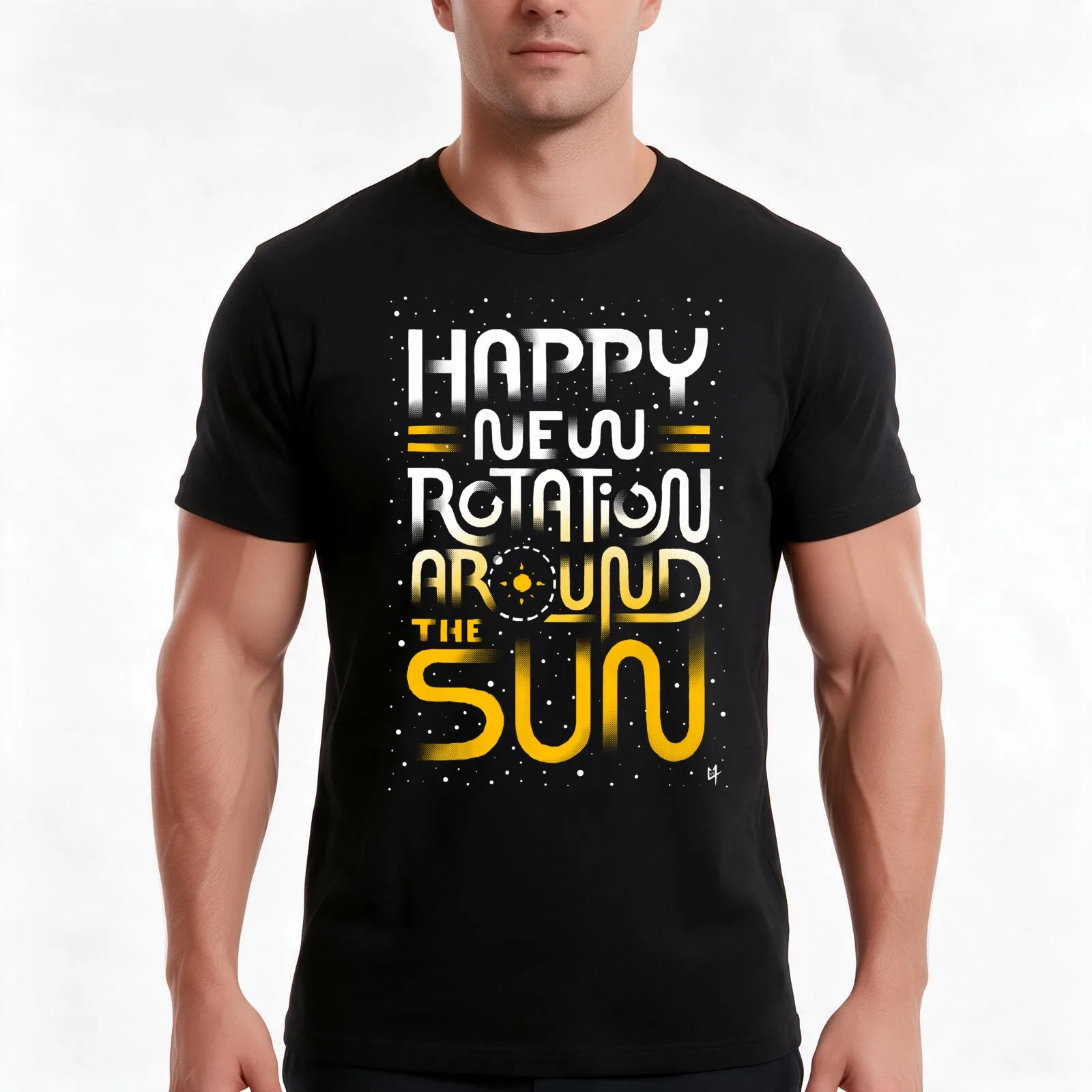 Happy New Rotation Around The Sun T-Shirt Summer Casual Cotton Tee Oversized Streetwear Tops Vintage Graphic Print