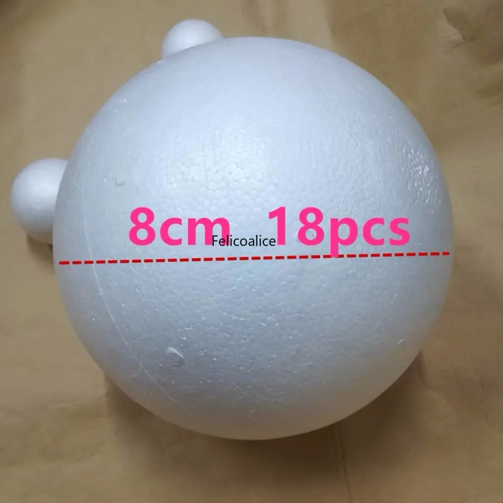 1/2/3/4/5/7/8/9/12/15/20/30cm White Modelling Polystyrene Styrofoam Foam Round Balls For Craft Decorative Christmas Decorations